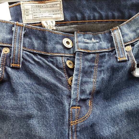 Current/Elliot Unisex Raw Hem Jean *New size 24/27 - Picture 3 of 8